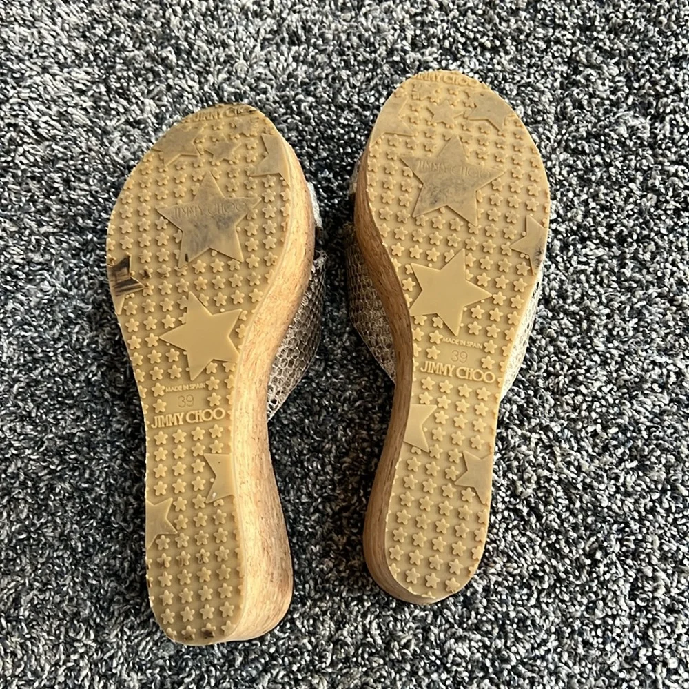 Jimmy Choo snakeskin wedges, worn once - Picture 3 of 3